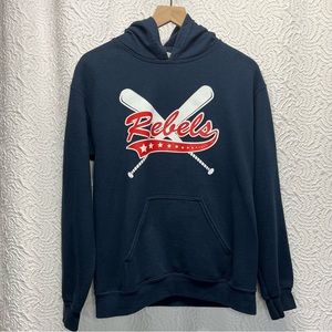 Rebels Breezy Softball Navy Hoodie
